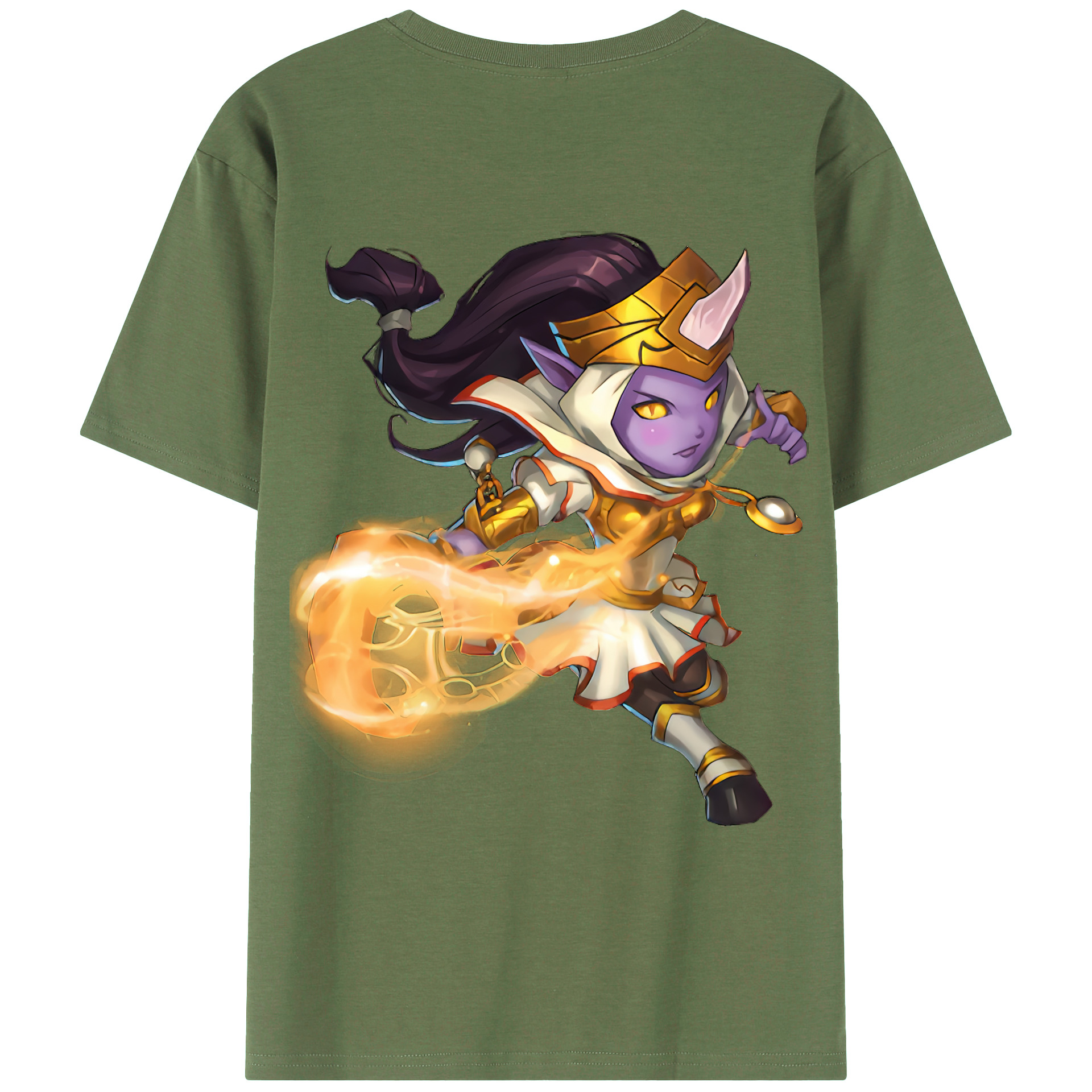 （画像用） リーグ・オブ・レジェンド League of Legends LOL 綿100％ メンズ半袖Tシャツ（バックプリント） 通気性